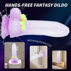 7.48in Gradient Purple Realistic Dildo Butt Plug With Bow