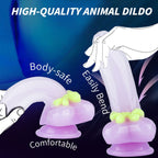 7.48in Gradient Purple Realistic Dildo Butt Plug With Bow