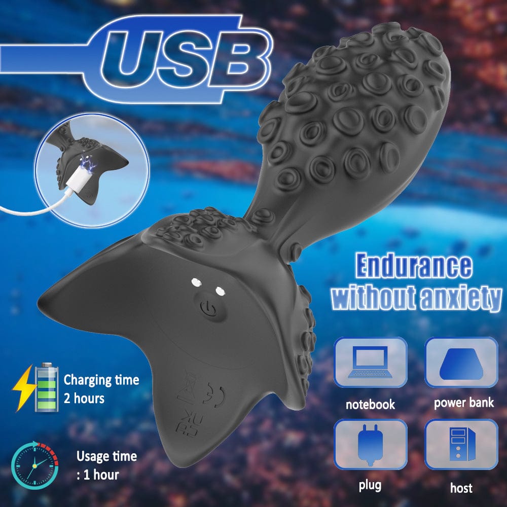 Convex Rotation Vibrating Prostate Butt Plug With Remote Control