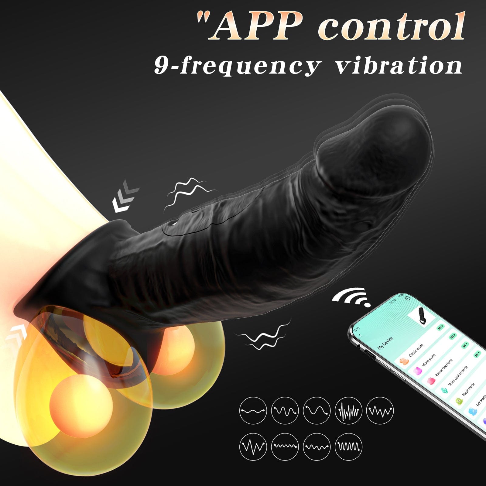 Male Penis Ring Extension Sleeve App Control
